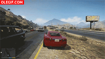 GIF: Conducción temeraria en GTA V