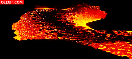 GIF: Río de lava
