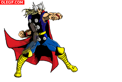 GIF: Thor lanzando el martillo