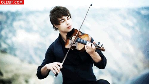 GIF: Alexander Rybak tocando el violín