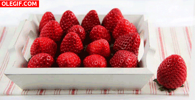GIF: Comiendo fresas
