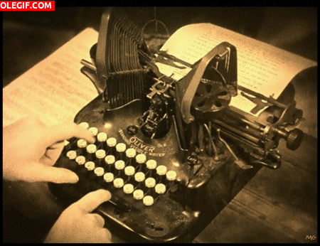 GIF: Escribiendo a maquina