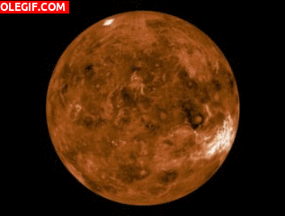 GIF: Rotación de Venus