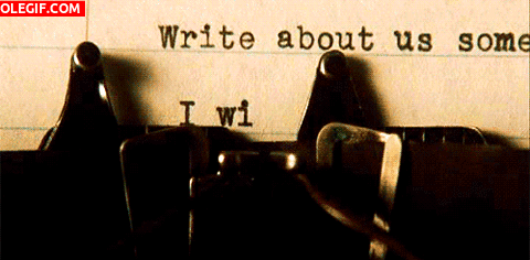 GIF: Escribiendo a máquina