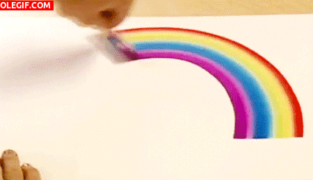 GIF: Pintando un arcoíris