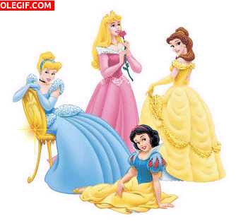 GIF: Princesas Disney de reunión