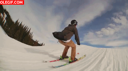 GIF: Voltereta con los esquís