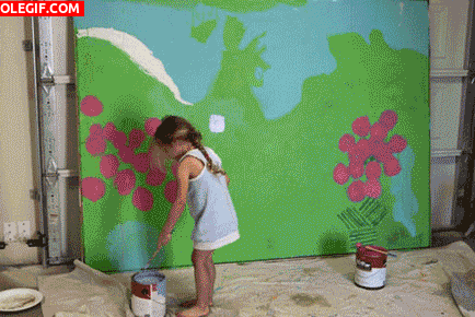 GIF: Esta niña está soltando su creatividad