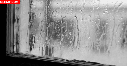 GIF: Lluvia chocando contra la ventana