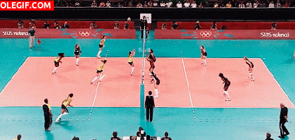 GIF: Partido de voleibol