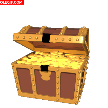 GIF: Cofre lleno de oro