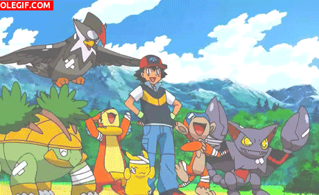 GIF: Monferno en el equipo de Ash de Monferno (Pokémon)