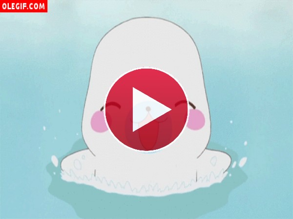 GIF: Bebé foca chapoteando