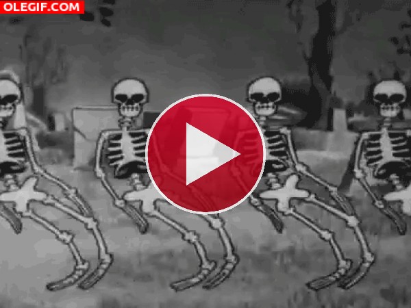 GIF: El baile de los esqueletos