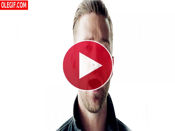 GIF: El guapo de Justin Timberlake cantando una canción