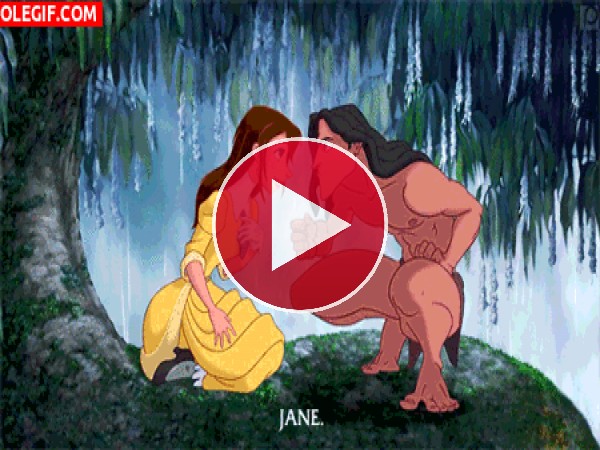Tarzan ligando con Jane